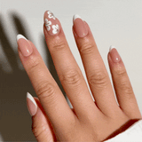 Peach Fleur - Almond Sustainable Nails - Pre order