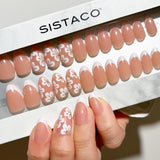 Peach Fleur - Almond Sustainable Nails - Pre order