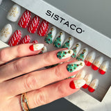 Xmas Cheer - Almond Sustainable Nails - Pre order