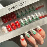 Xmas Cheer - Oval Sustainable Nails - Pre order