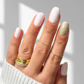 Frosted Cheer - Oval Sustainable Nails