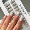Noir Baroque - Square Sustainable Nails - Pre order
