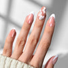 Peach Fleur - Almond Sustainable Nails - Pre order