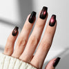 Ruby Cats Eye - Coffin Sustainable Nails - Pre order
