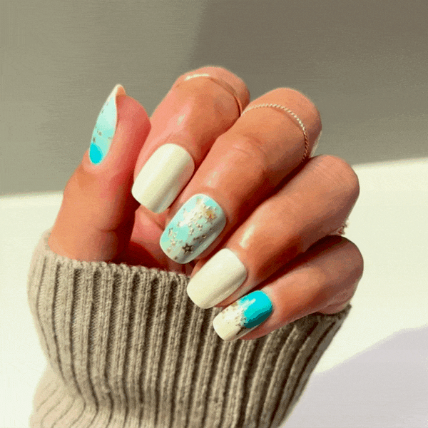 Sand and Sea - Squoval Sustainable Nails - Pre order