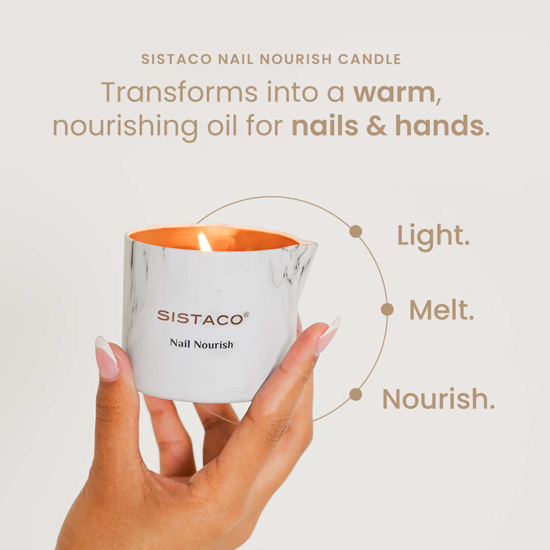 Nail Nourish Candle - Rose + Bergamot