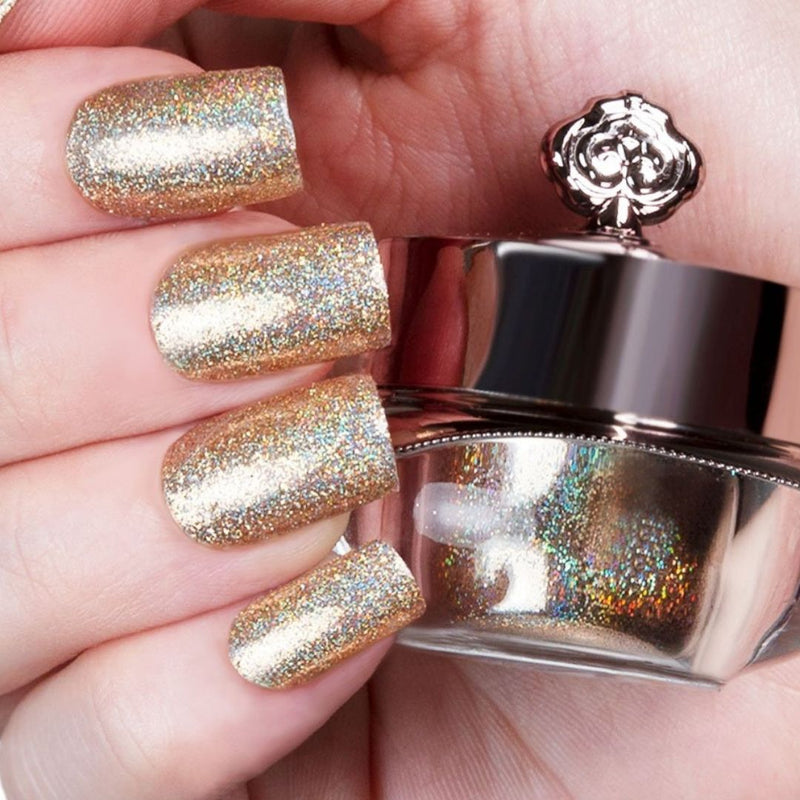 glittery golden shade